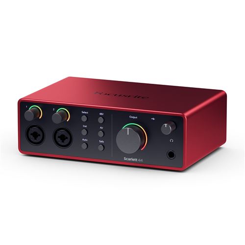 Placa de Som Focusrite Scarlett 4i4 4th Generation Fashion