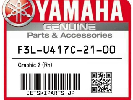 YAMAHA OEM GRAPHIC 2 (RH) New #F3L-U417C-20-00 #F3L-U417C-21-00 Hot on Sale