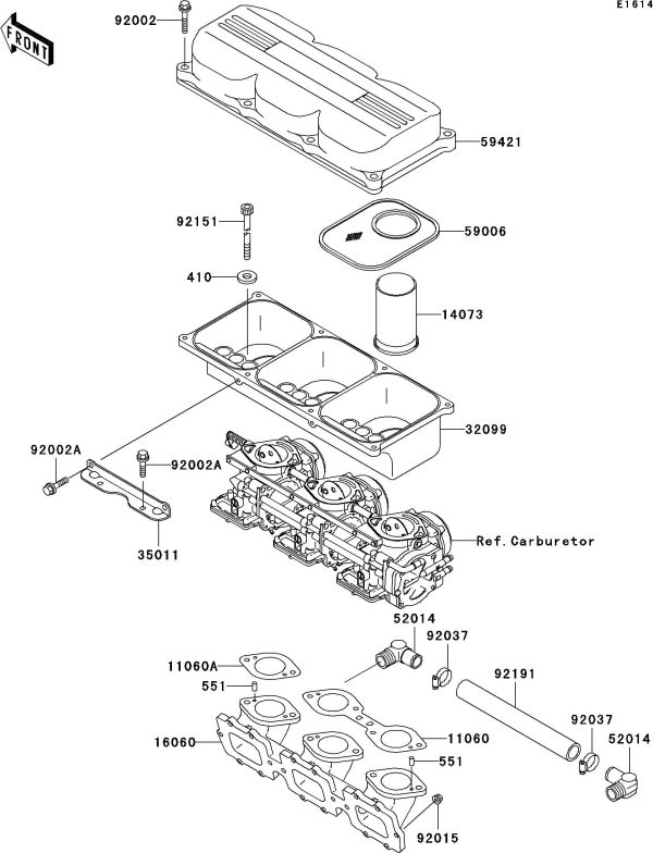 1100STX 99 OEM (Flame-Arrester) COVER-INTAKE Used [K3205-07] For Sale